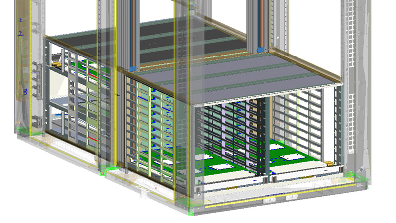 > Design the power supply system inside the cabinet.